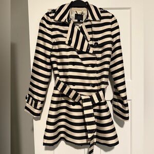 Banana Republic Cream and Black Coat